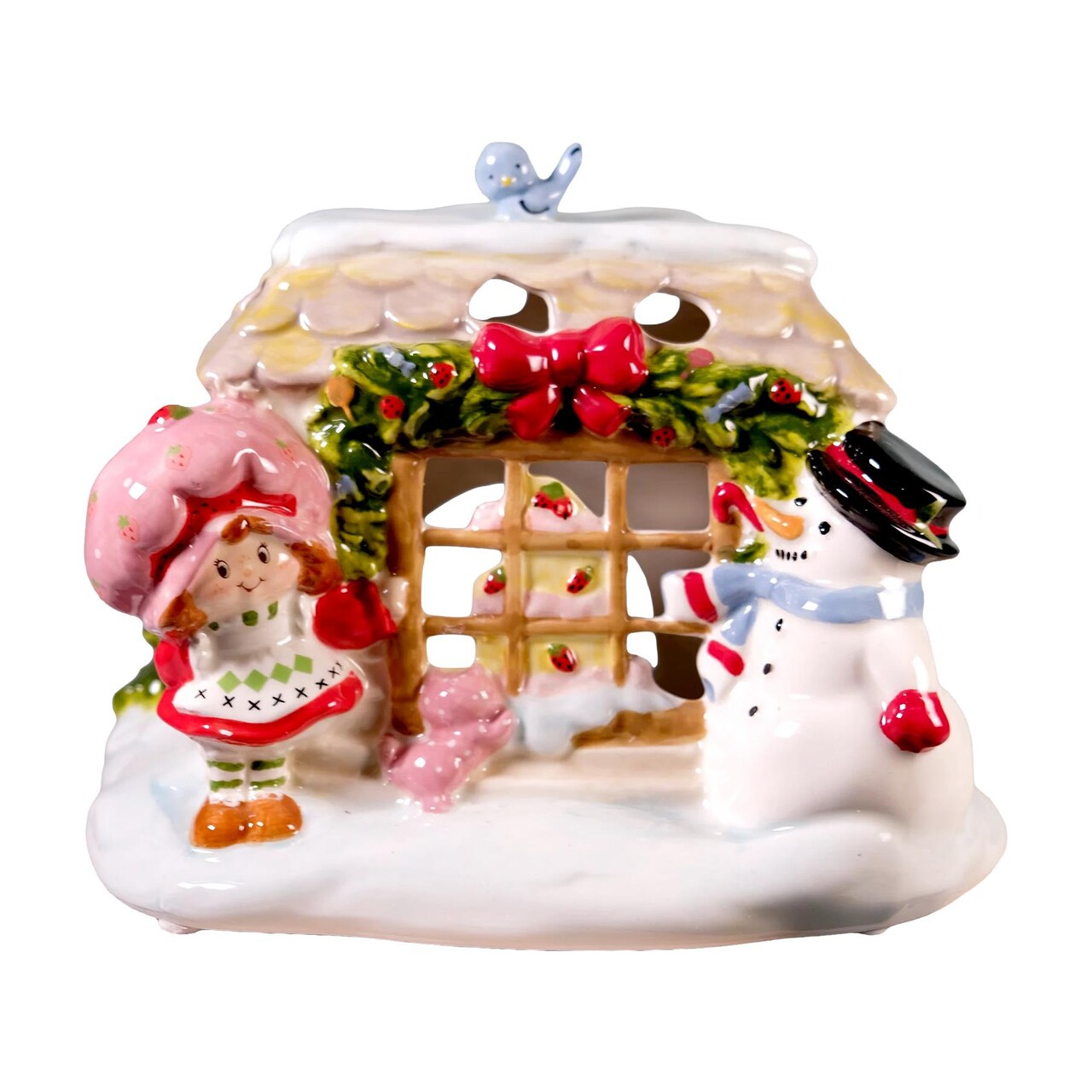 Blue Sky Clayworks Strawberry Shortcake Snowflake Sweetness Candle House